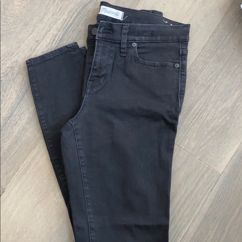 Madewell faded black skinny jeans